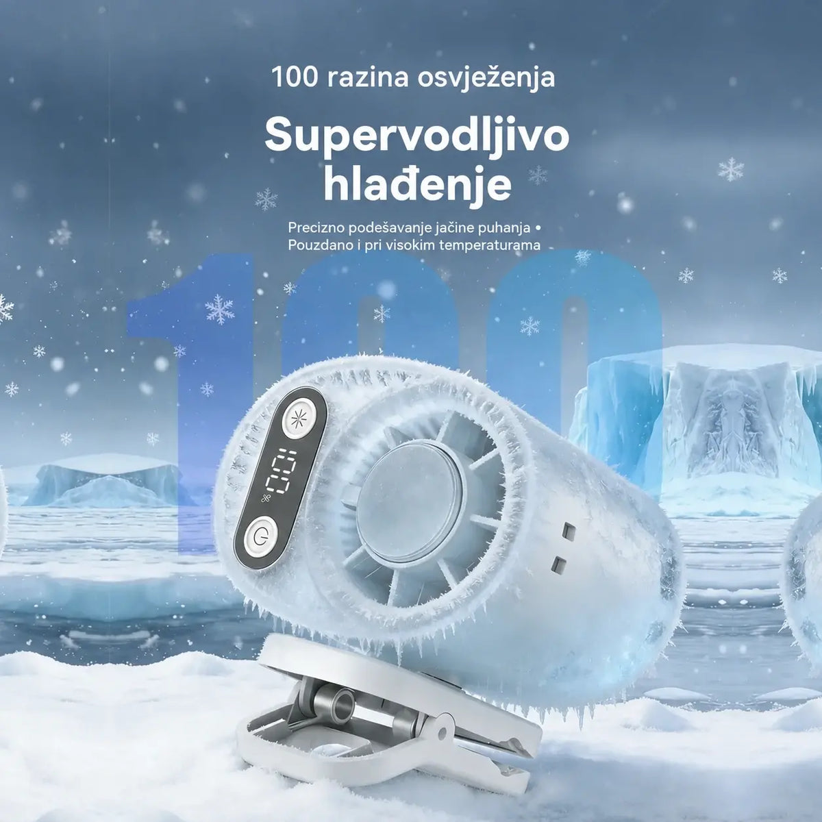 ✨ Prijenosni turbo ventilator za hlađenje automobila