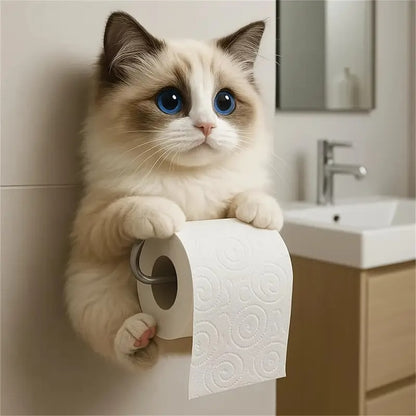 🐱 Adorable portarrollos de papel higiénico con diseño de gato