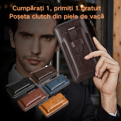 💼【Ofertă limitată în timp】Portofel bărbătesc multifuncțional, nou, lucrat manual, din piele naturală