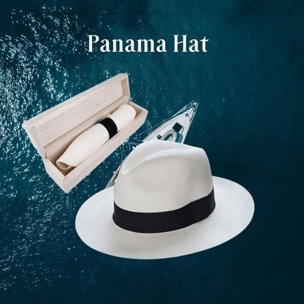 【50% de descuento por tiempo limitado】Sombrero de paja de Panamá natural.