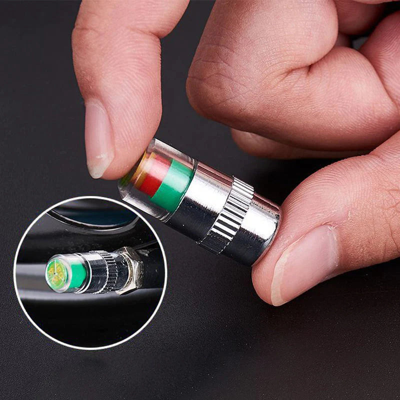 【Compra 1 y llévate 1 gratis】Tapa de válvula de advertencia especial para la presión de los neumáticos del automóvil,Productos finos totalmente de cobre