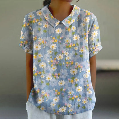👚【S-5XL】Camisa informal estampada de tallas grandes para mujer, colección 2026