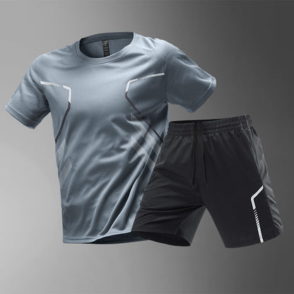 🧊【¡Último día：-50%】Chándal de seda helada de secado rápido para hombre, tallas grandes (M-5XL), ¡perfecto para el verano