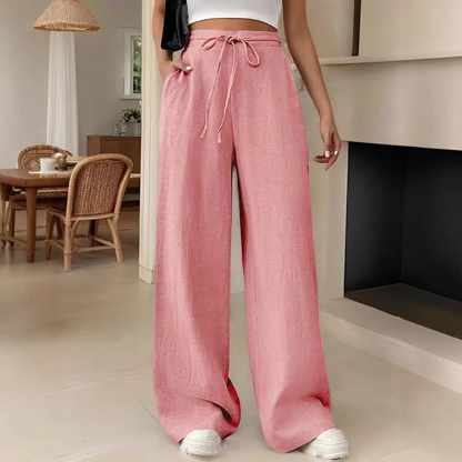【S-2XL】Pantalones Casuales de Pierna Ancha: Elásticos, Frescos y Estilizantes