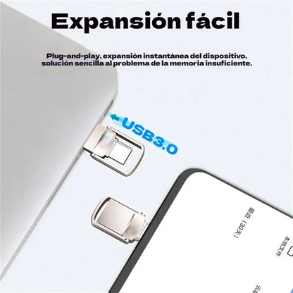 Unidad flash USB de doble interfaz mejorada · USB 3.0 · 64 GB–2 TB
