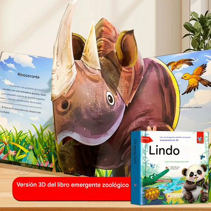 【Éxito de ventas 50% OFF】🎁🎁 Set de libros 3D de animales para niños