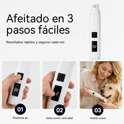 🔥【Compra 1 y llévate 1 gratis】🐱🐶 Lima eléctrica de uñas para mascotas con indicador LED de potencia