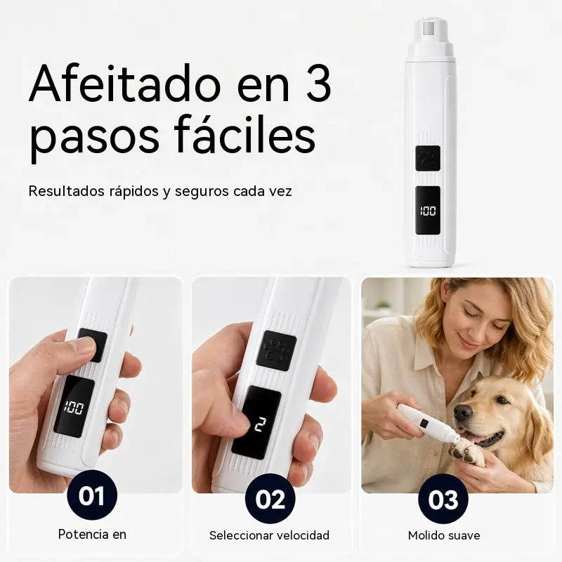 🔥【El segundo artículo a mitad de precio.】🐱🐶 Lima eléctrica de uñas para mascotas con indicador LED de potencia