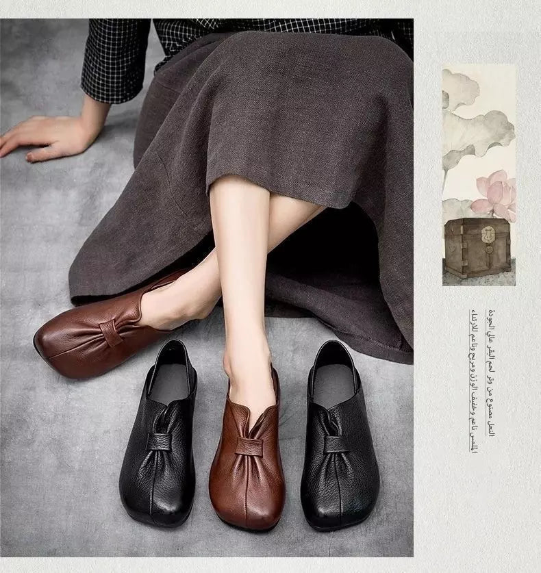 👡[Velikosti 35–42] Novi jesensko/zimski usnjeni čevlji z mehkimi vložki, izdelani iz visokokakovostnega govejega usnja