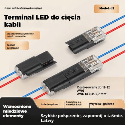 【Kup 20 Otrzymaj 20 Za Darmo!】🏆 Terminale do Przewodów LED Bez Lutowania i Taśmy Klejącej