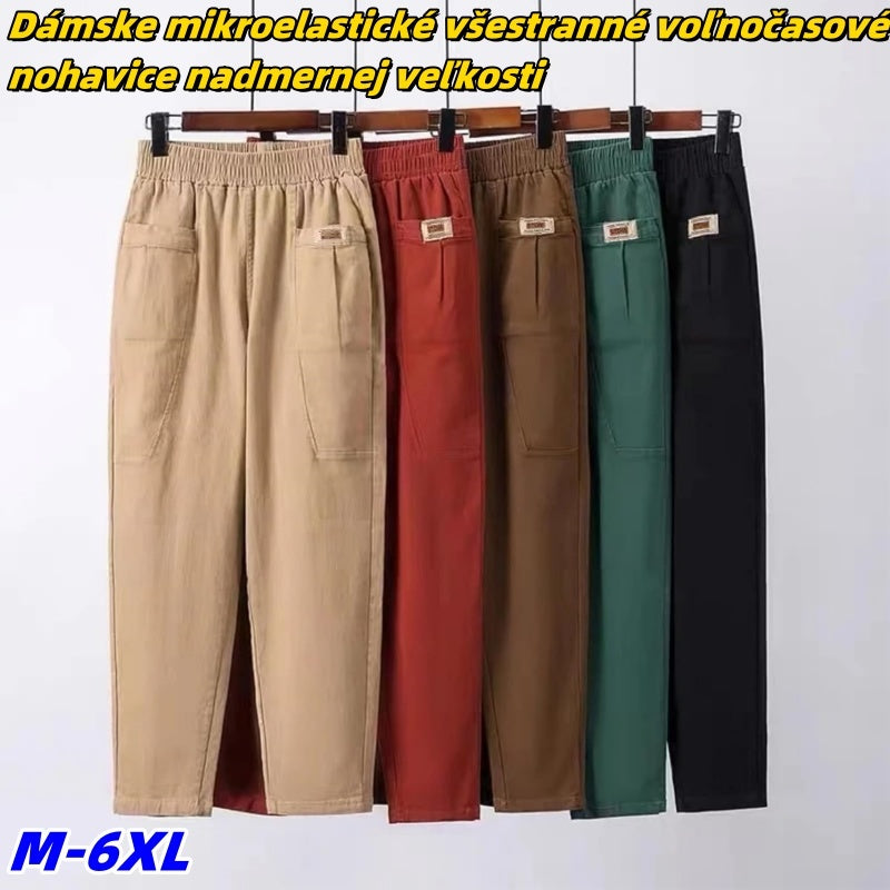 🎀👍【M-6XL】Nový jarný produkt, dámske mikroelastické všestranné ležérne nohavice veľkej veľkosti