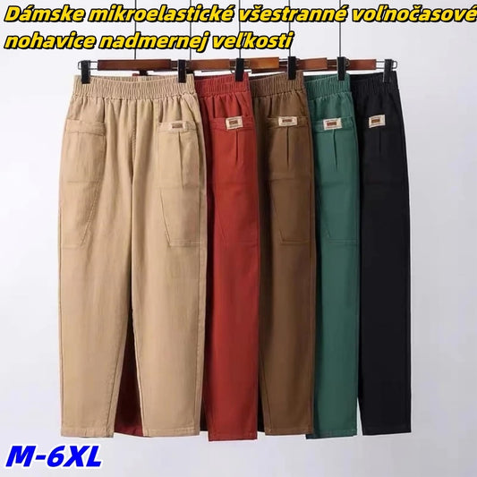 🎀👍【M-6XL】Nový jarný produkt, dámske mikroelastické všestranné ležérne nohavice veľkej veľkosti