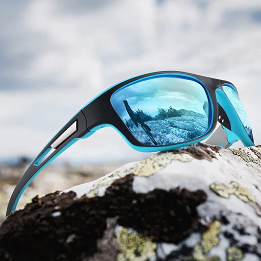 🚵‍♂️😎 【50% reducere 🔥】🕶⚡ Ochelari de soare sport polarizați pentru bărbați cu lentilă oglindă reală, moderni și rezistenți la praf, perfecți pentru ciclism în aer liber