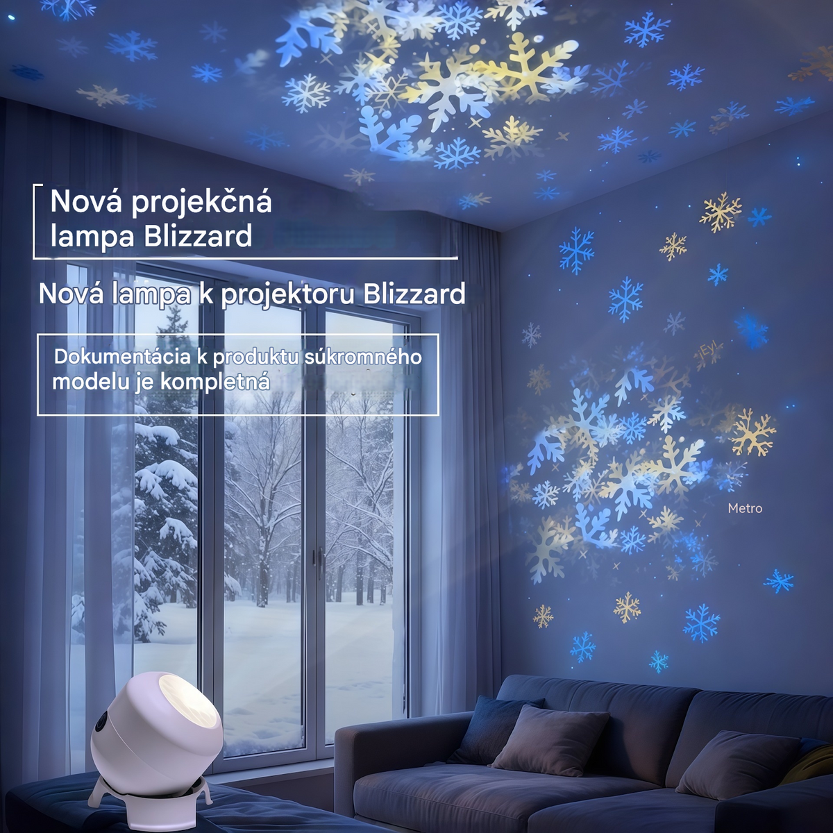 Dynamický rotujúci LED projektor