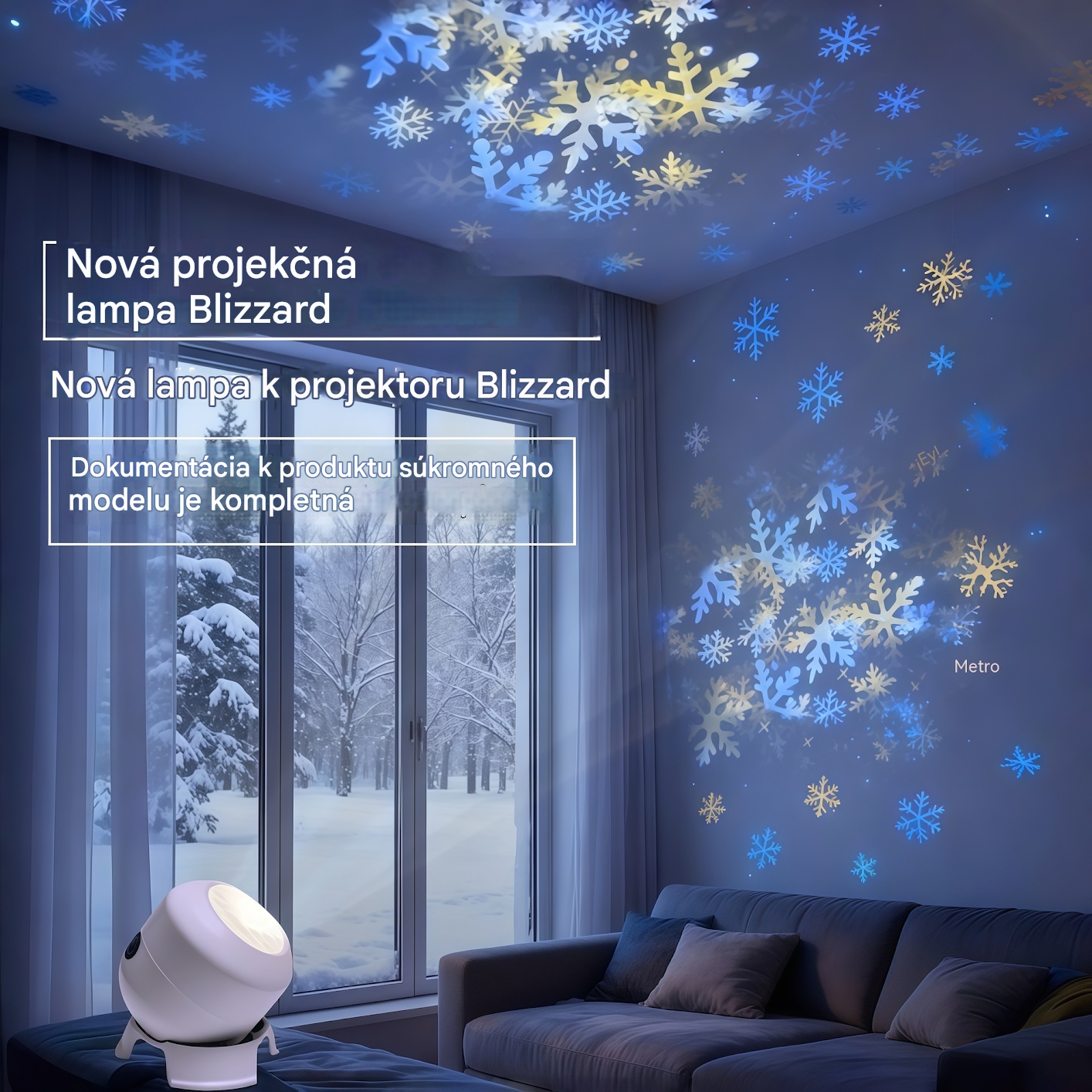 Dynamický rotujúci LED projektor