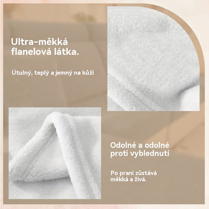 🔥Umělecky potiskaná měkká flanelová bytová dekorace
