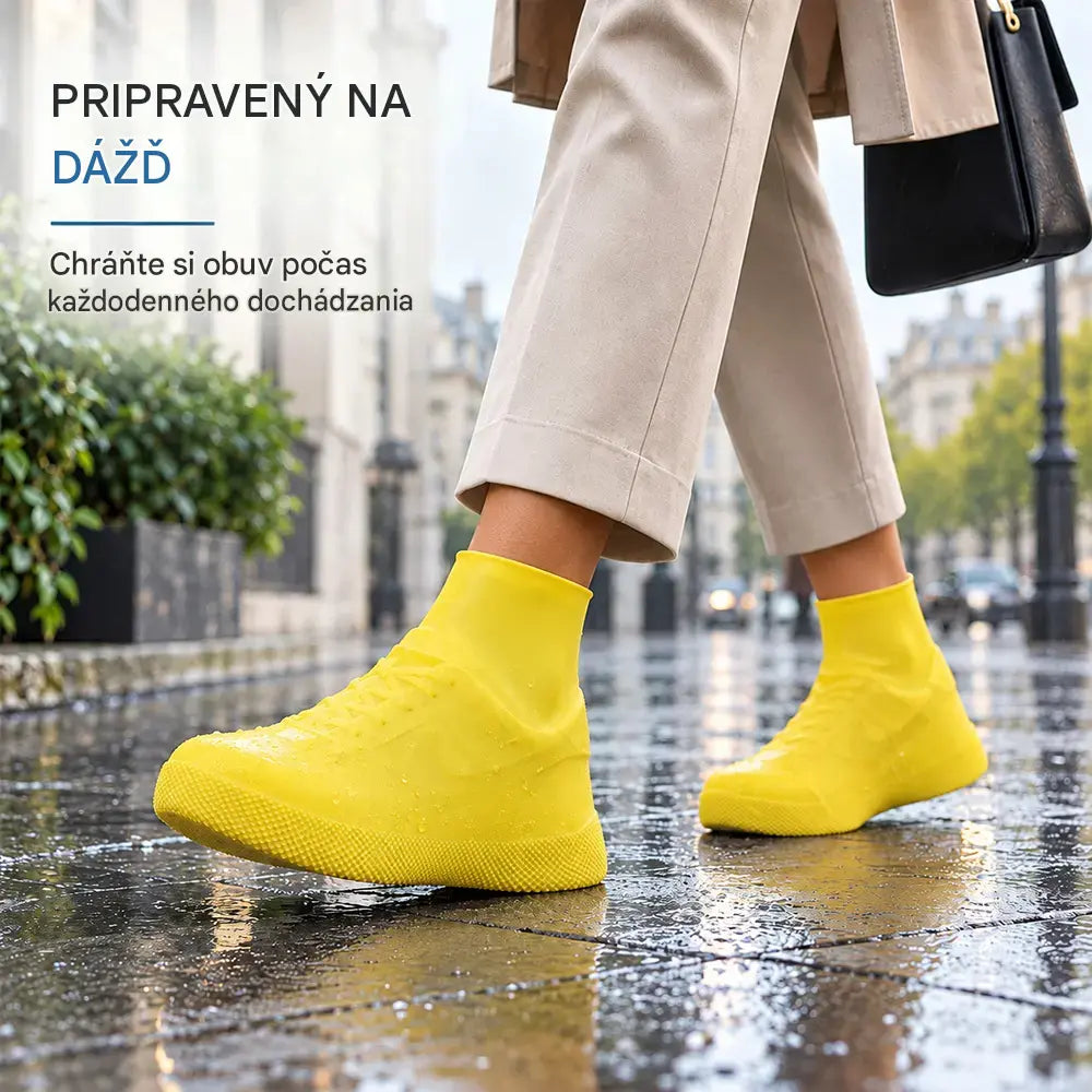 【2 páry za 20 eur】Chráňte svoje tenisky pred premočením! Odolné nepremokavé návleky na topánky: protišmykové a skladné – ideálne na nosenie v taške 🌧️
