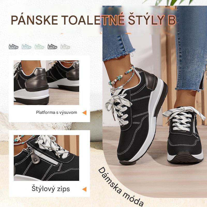 🔥 -50% | Dámske ortopedické tenisky – pohodlné, bočný zips, hrubá podrážka