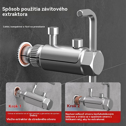 🔥【Obmedzená doba 50% zľavy】Odstraňovač pretrhnutých závitov pre rohový ventilový kohútik, univerzálne nástroje pre ventilové kohútiky