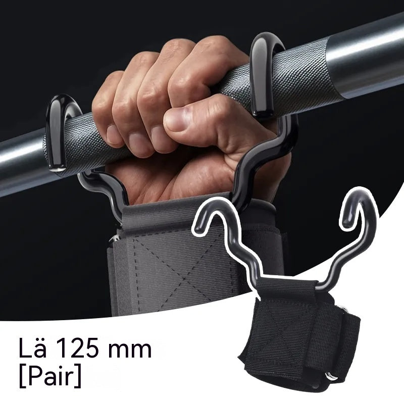 🔥Komplet od 2 fitnes kukice za bodybuilding i dizanje utega, proširena potpora od 125 mm, protuklizne narukvice za ruke, nosivost 250 kg za povlačenja i mrtvo dizanje.