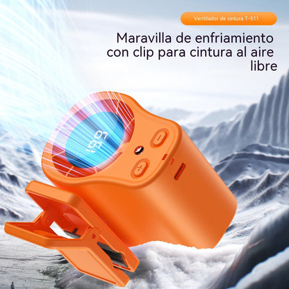 🌀50%OFF🌀Ventilador manos libres con pantalla LED, clip integrado y 199 niveles de ajuste