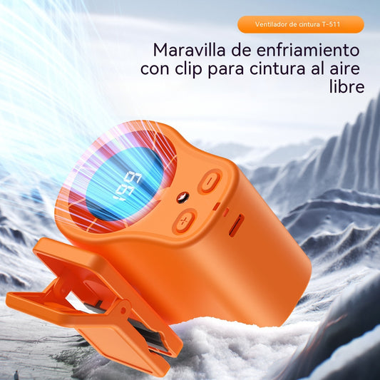 🌀50%OFF🌀Ventilador manos libres con pantalla LED, clip integrado y 199 niveles de ajuste