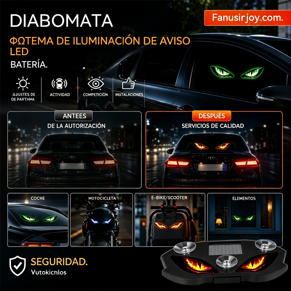 【Compra 1 y llévate 1 gratis】2 artículos por 26 euros.🚗👀 Luz de advertencia LED solar para coche | Capta toda la atención y mejora la seguridad al volante: inalámbrica, con detección automática y aplicación universal ✨