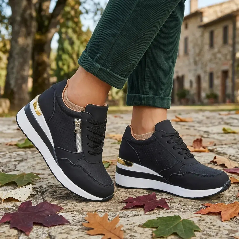 【Veľkosti 36-43】 Štýlové dámske športové topánky na platforme so zvýšením výšky o 5 cm – moderný dizajn na každodenné nosenie. ✨