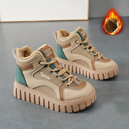 【35-40】2025 Topánky z pravej kože s mäkkou podrážkou, zamatové, s hrubou podrážkou