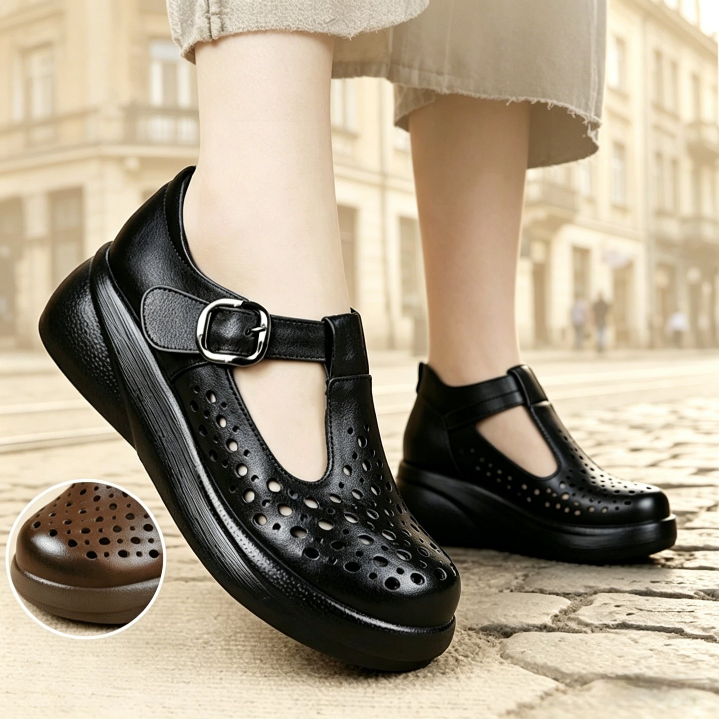 😍 Časovo obmedzená špeciálna ponuka! 👡 Ležérne a štýlové topánky s výrezom a mäkkou podrážkou z prírodnej kože.