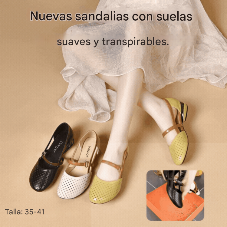 🔥👍【Tallas 35-41】Elegantes y cómodos zapatos casuales de piel auténtica transpirable con suelas suaves