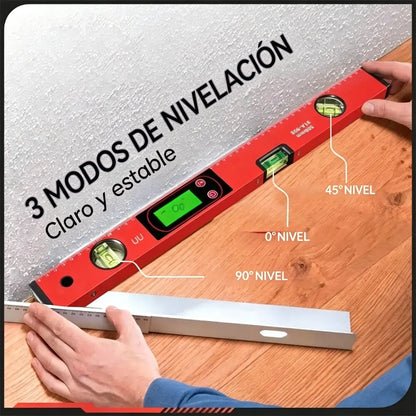 🔧📐 Nivel magnético multifuncional de precisión con pantalla LCD digital