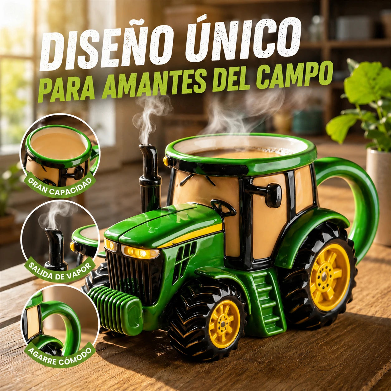 🎁🍻 Tazas con Forma de Tractor – Sumérgete en la Alegría de Beber