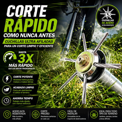 ⏰Compra 1 y llévate 1 gratis🔥 Cabezal de corte reemplazable para cortacésped/desbrozadora - cabezal de corte de acero para cortar césped 🌿✂️⚙️