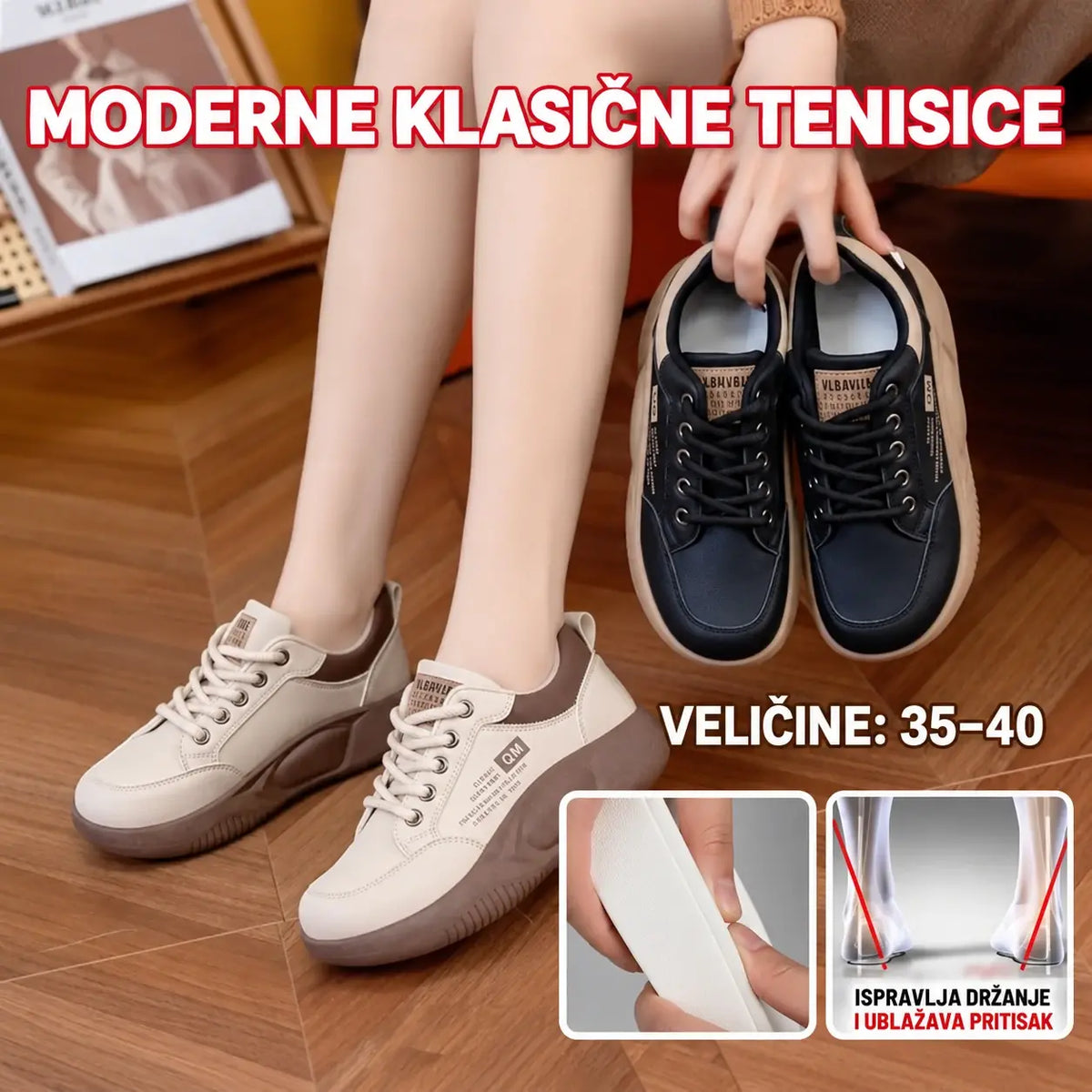 🏆👟【35-40】Moderne casual tenisice s debelim potplatom, model 2026