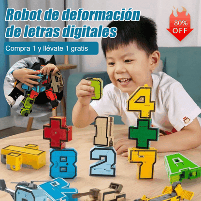 🔥🎁 Autobot de transformación alfanumérica，Juguetes educativos