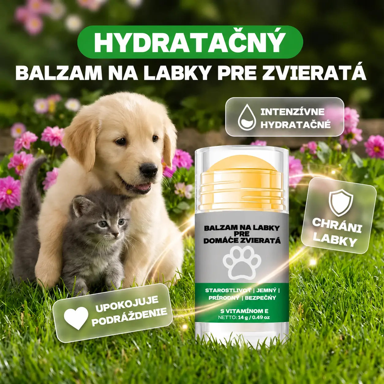 💧🐾 Hydratačný balzam na labky – 🐶 Rozmaznávajte jemné a zdravé labky vášho domáceho maznáčika