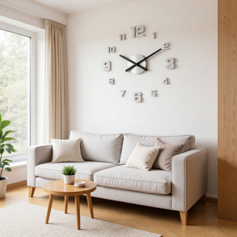 Juego de reloj de pared acrílico luminoso 3D para armar