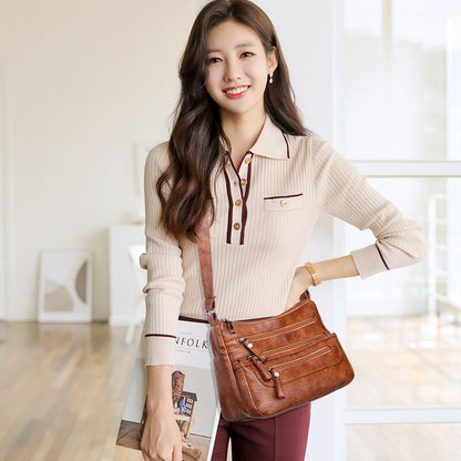 🔥🔥【Časově omezená sleva】 Dámská módní taška přes rameno z měkké kůže v novém stylu