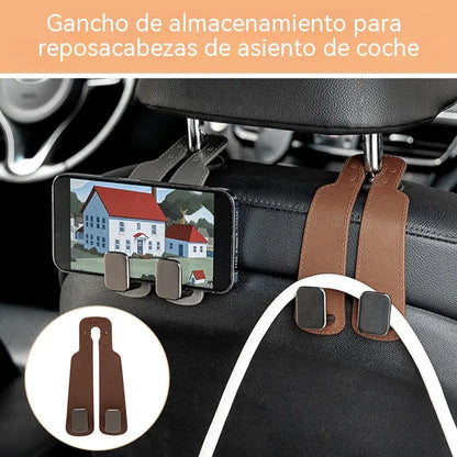 【4 piezas 25 euros】Organizador de almacenamiento duradero para ganchos de reposacabezas de asientos de coche