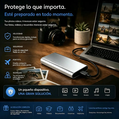 Último día de 50% de descuento: SSD externo portátil: protege tus fotos, vídeos y archivos importantes.