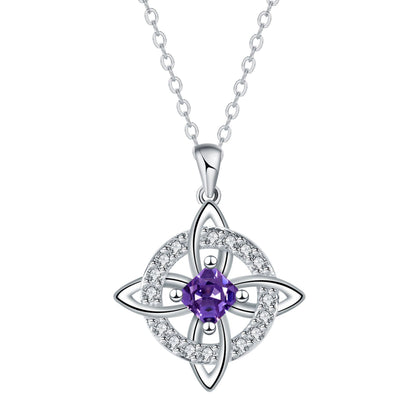✨🔮Collar místico de nudo de bruja con piedra de nacimiento 💞 Protege a tus seres queridos