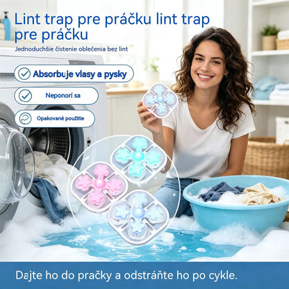 🌀6 kusov 22 €✨ Plávajúci filter do práčky – Zachytáva vlákna, vlasy a zvieracie chlpy pri každom praní 🧺