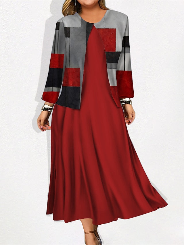 👗🎀[S-3XL] 2025 nova cvjetna haljina kratka jakna modno ležerno odijelo