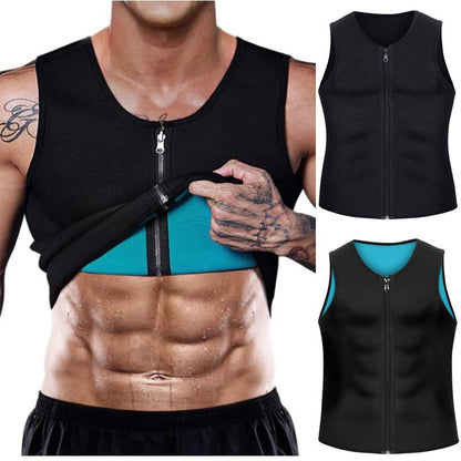 【S-4XL】💪Chaleco deportivo moldeador para hombre, sudoración intensa🔥, quema de grasa rápida⚡