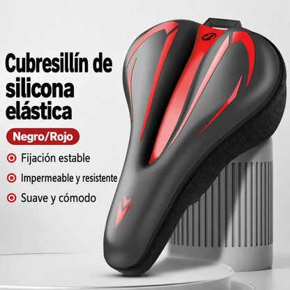 🚲Funda para sillín de bicicleta de montaña, fabricada en cuero de silicona grueso e impermeable, ultrasuave.