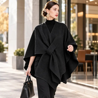Nueva bufanda tipo chal multifuncional de mezcla de lana para otoño/invierno