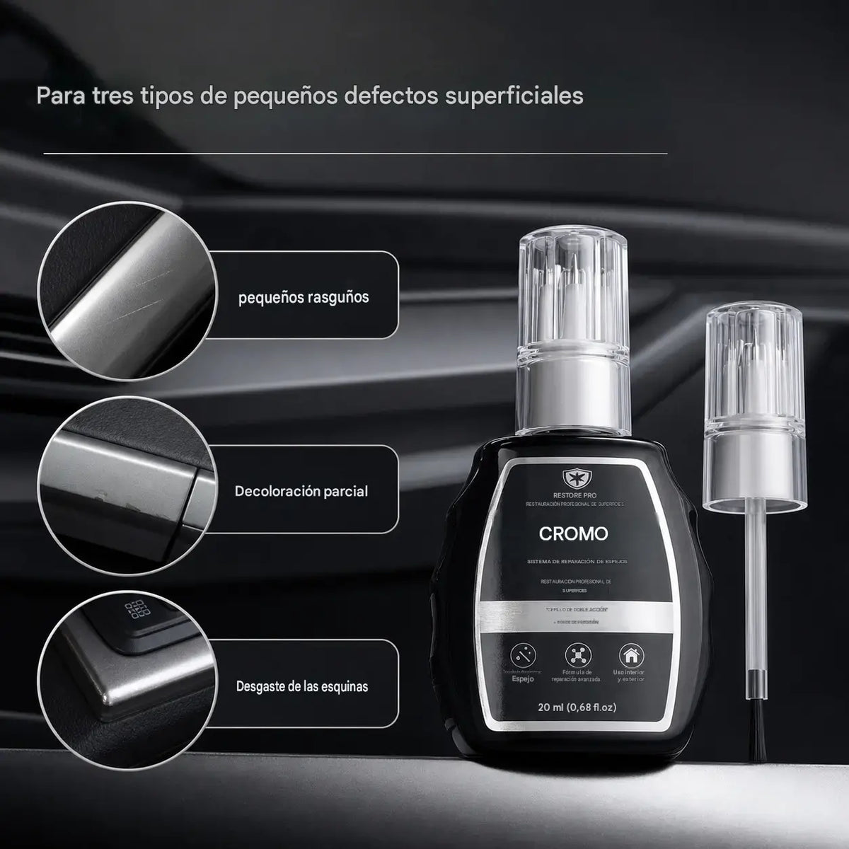 2 unidades por 27 € 🥳 El más vendido 🥳 💞 ✨🚗 Kit de restauración de cromados — Elimina la oxidación y restaura el acabado metálico de alto brillo | Máxima calidad