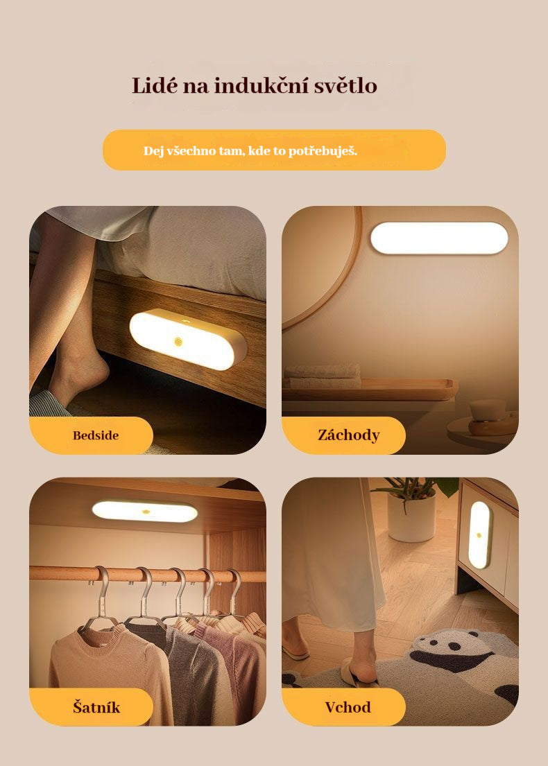 🏡💡【Kupte 1 a dostanete 1 zdarma】Bestseller inteligentní LED světlo s detekcí pohybu, snadno se nabíjí a je praktické