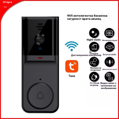 🔥 Безжична видеокамера за звънец: 1080P, ъгъл 170°, 4,3-инчов екран, външна защита IPX65, нощно виждане